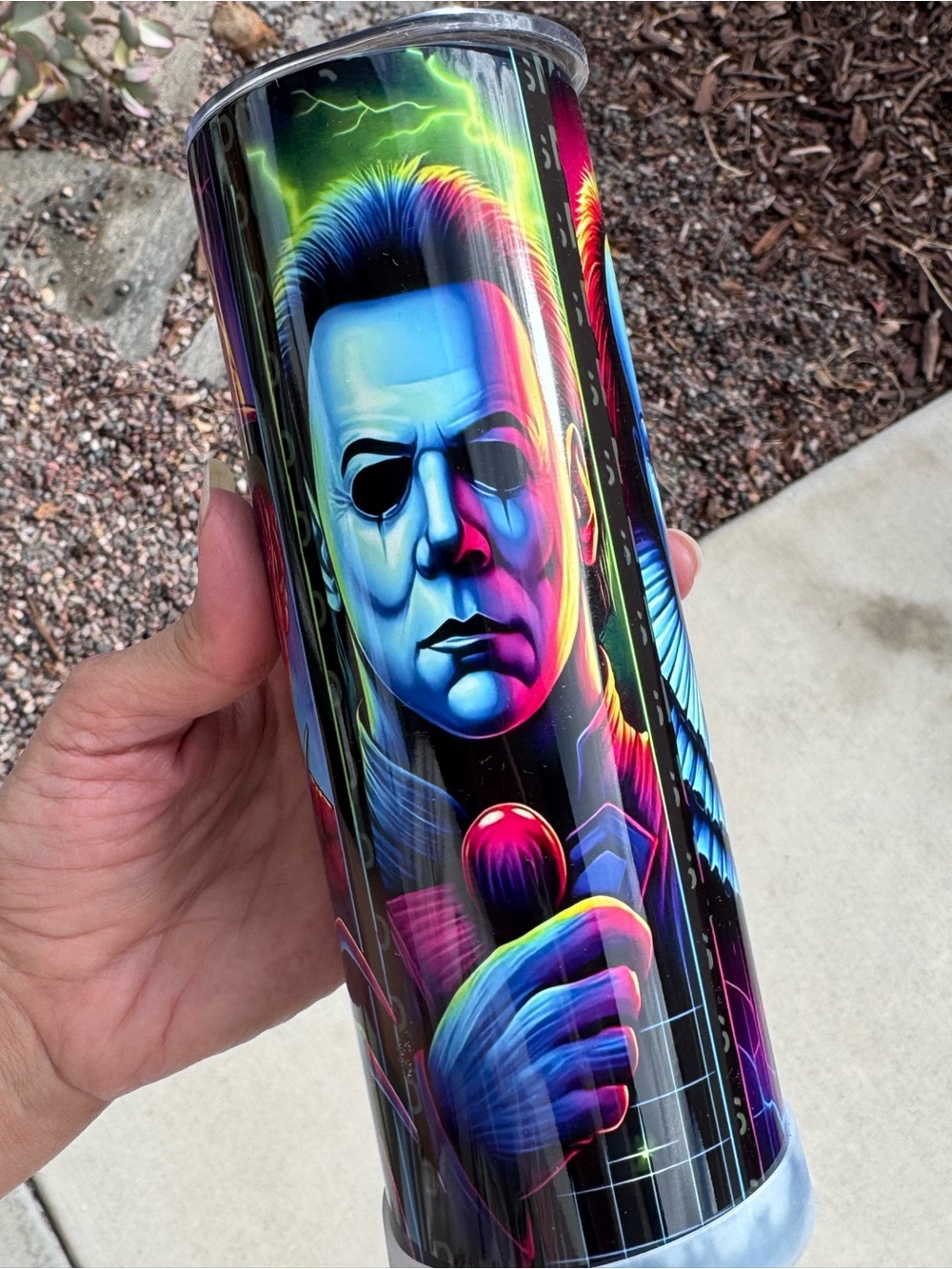 Horror film villains mashup 20 oz tumbler